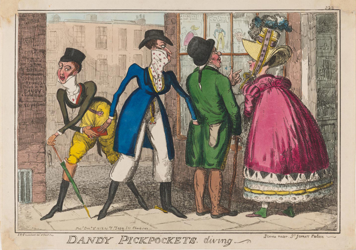 Dandy Pickpockets, Diving, Isaac Robert Cruikshank