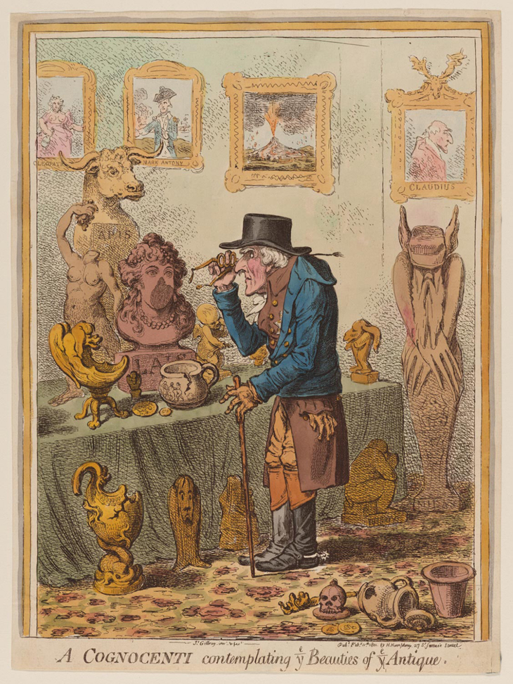 A Cognoscenti Contemplating Ye Beauties of Ye Antique, James Gillray