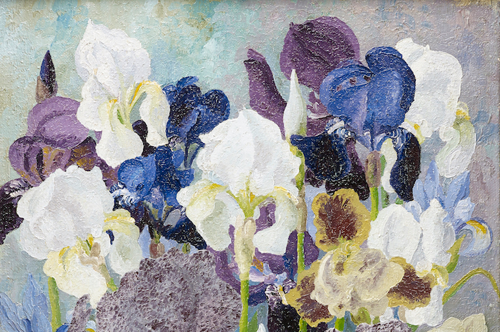 May Flowering Irises No. 2, detail, Sir Cedric Morris
