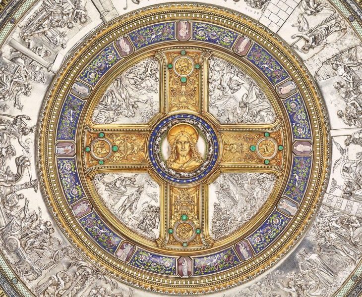 Detail of the Glaubensschild (Shield of Faith), (1842–47), designed by Friedrich August Stüler, Peter von Cornelius and Alexis-Étienne Julienne, Royal Collection Trust, Photo: Royal Collection Trust/© HM Queen Elizabeth II 2018