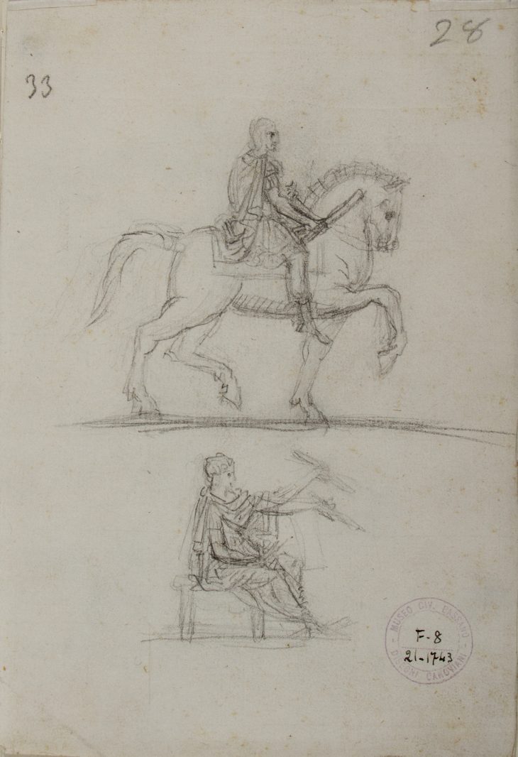 Studies for the Equestrian Monument to Charles III of Naples and for George Washington, Antonio Canova