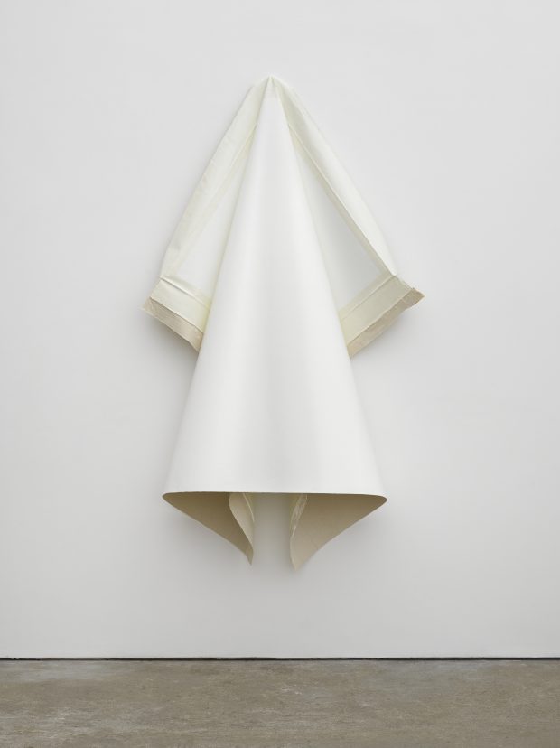 Deflated IV (White), (2009), Angela de la Cruz, Courtesy the artist and Victoria Miro, London/Venice; © Angela de la Cruz