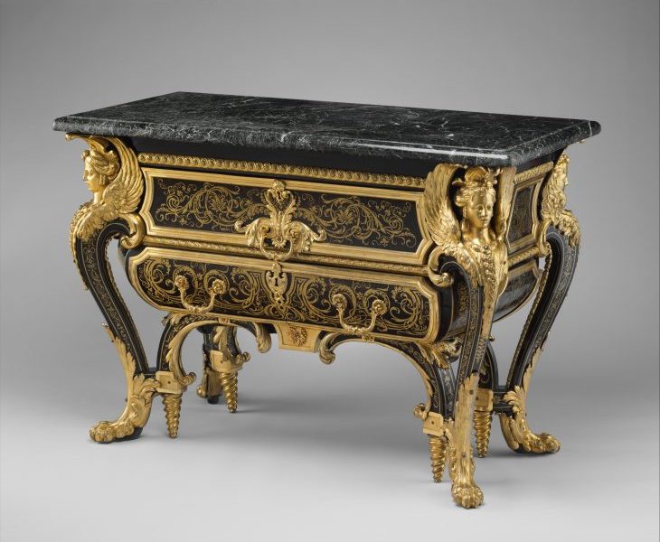 A genuine commode made by André-Charles Boulle in c. 1710–20, at Metropolitan Museum of Art, New York.