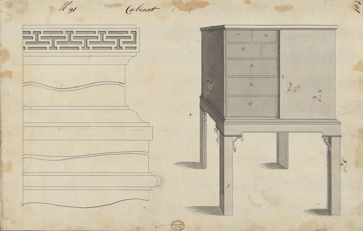 Design for a Cabinet, from Chippendale Drawings, Vol II.