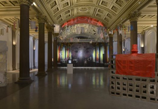 Installation view of a work by John Russell, part of 'Cellular World' at the Gallery of Modern Art, Glasgow International Festival 2018, photo: © Alan Dimmick
