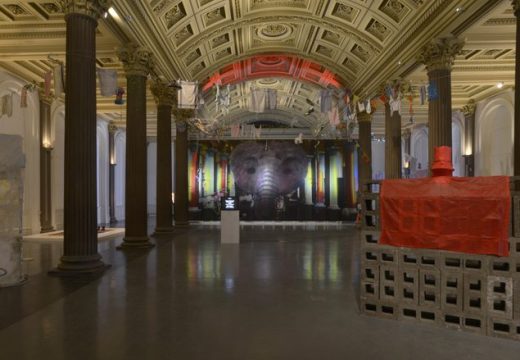 Installation view of a work by John Russell, part of 'Cellular World' at the Gallery of Modern Art, Glasgow International Festival 2018, photo: © Alan Dimmick