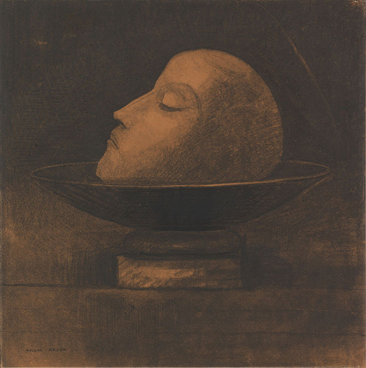 Head of a Martyr on a Dish (St John), Odilon Redon