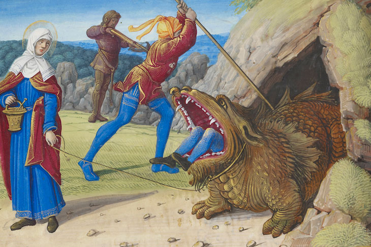 Taming the Tarasque, from the Hours of Henry VIII
