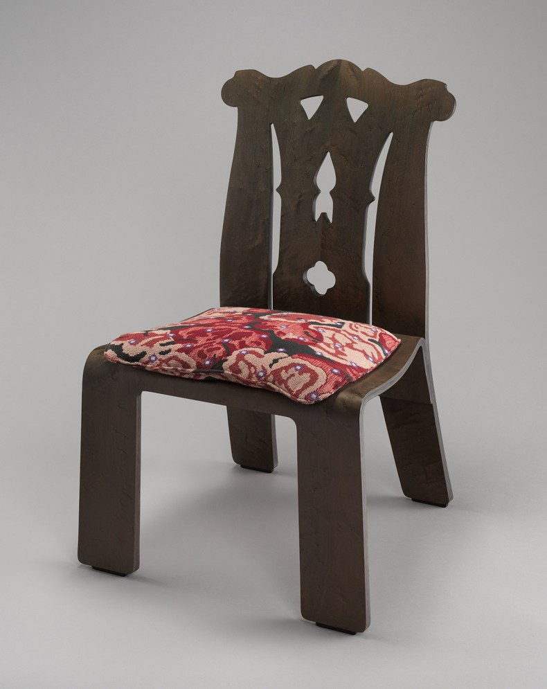 ‘Chippendale’ Chair with ‘Tapestry’ pattern upholstery, Robert Venturi and Denise Scott Brown