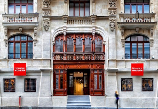 The exterior of Istanbul Modern, which is being housed in a temporary space in the Union Française building until it's new Renzo Piano-designed home opens in 2021