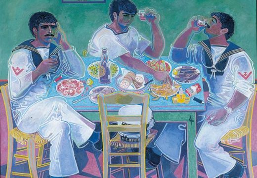 Still Life with Three Sailors, , 1980–85, John Craxton, Private collection, © 2018 Craxton Estate/DACS