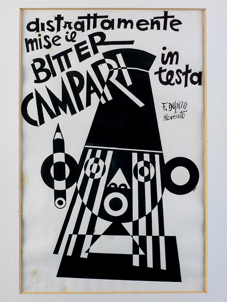 He Distractedly Put the Bitter Campari on his Head, Fortunato Depero