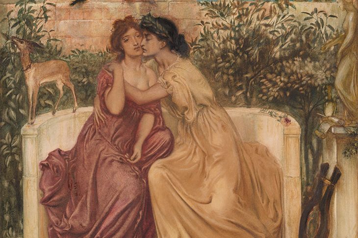 Sappho and Erinna in a Garden at Myteline, Simeon Solomon