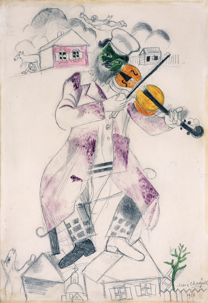 Study for Music (Fourth panel for the State Jewish Chamber Theater, Moscow), Marc Chagall