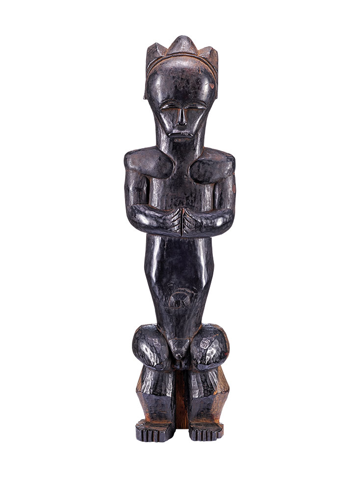 Biyema Byeri reliquary figure (late 19th or early 20th century), Fang Betsi, Moyen-Ogooué, Gabon. Musée d’ethnographie de Genève