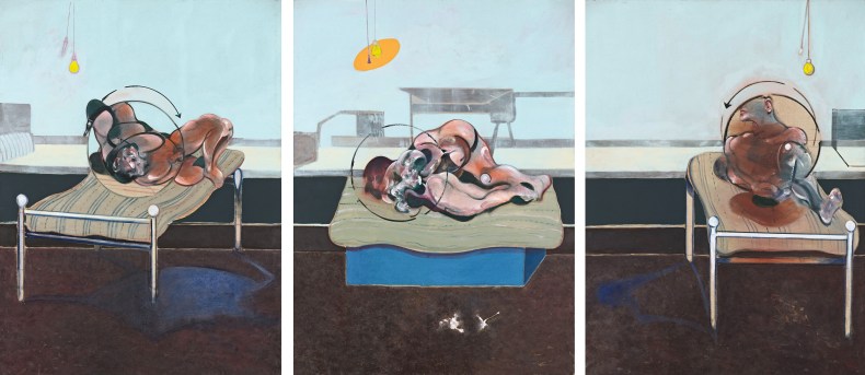 Three Studies of Figures of Beds, (1972), Francis Bacon. Esther Grether Family Collection. Photo: Robert Bayer; © The Estate of Francis Bacon. All rights reserved/2018, ProLitteris, Zurich