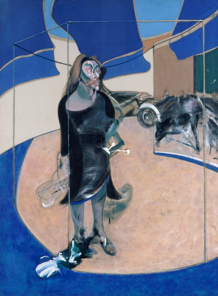Isabel Rawsthorne Standing in a Street in Soho, (1967), Francis Bacon, Staatliche Museen zu Berlin, Nationalgalerie.
