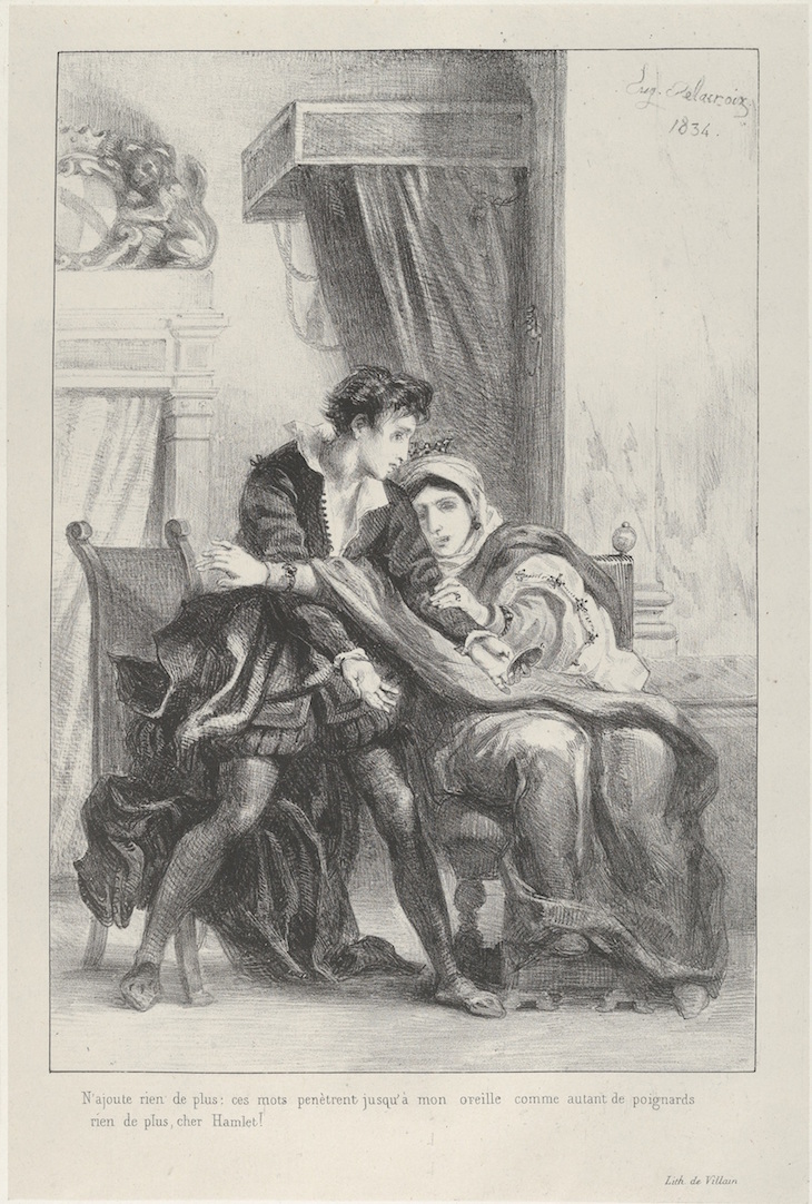 Hamlet and the Queen, Delacroix