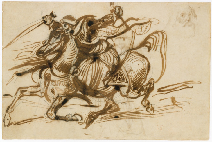 The Giaour on Horseback, Delacroix