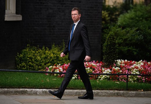Jeremy Wright arriving at number 10 Downing Street before accepting the position of Culture Secretary on 9 July 2018.