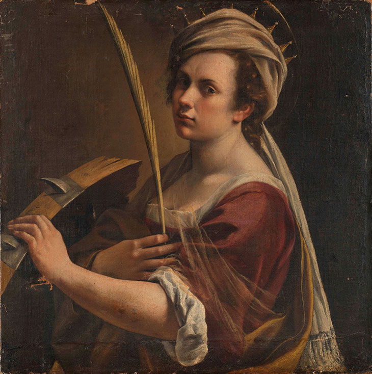 Self Portrait as Saint Catherine of Alexandria (c. 1615–17), Artemisia Gentileschi.