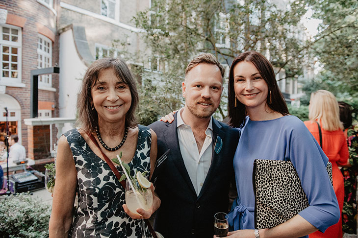 Laura Gascoigne, Simon Martin and Jo Baring