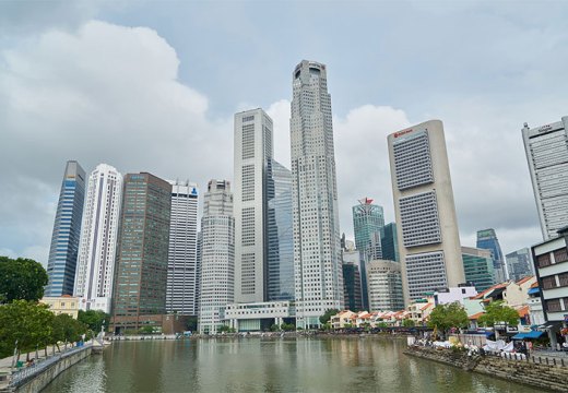 View of Singapore skyline.