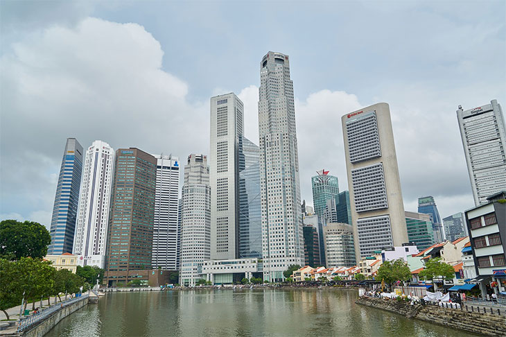 View of Singapore skyline.