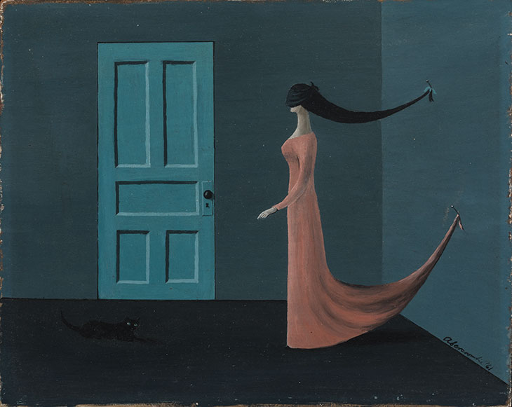 Untitled (Lady with a Cat) (1961), Gertrude Abercrombie.