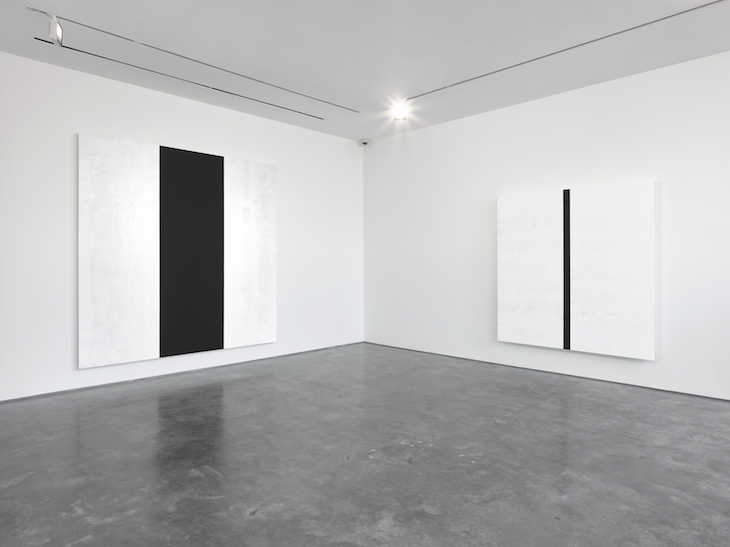 Installation view, ‘Mary Corse’ at Lisson Gallery, London (11 May–23 June)