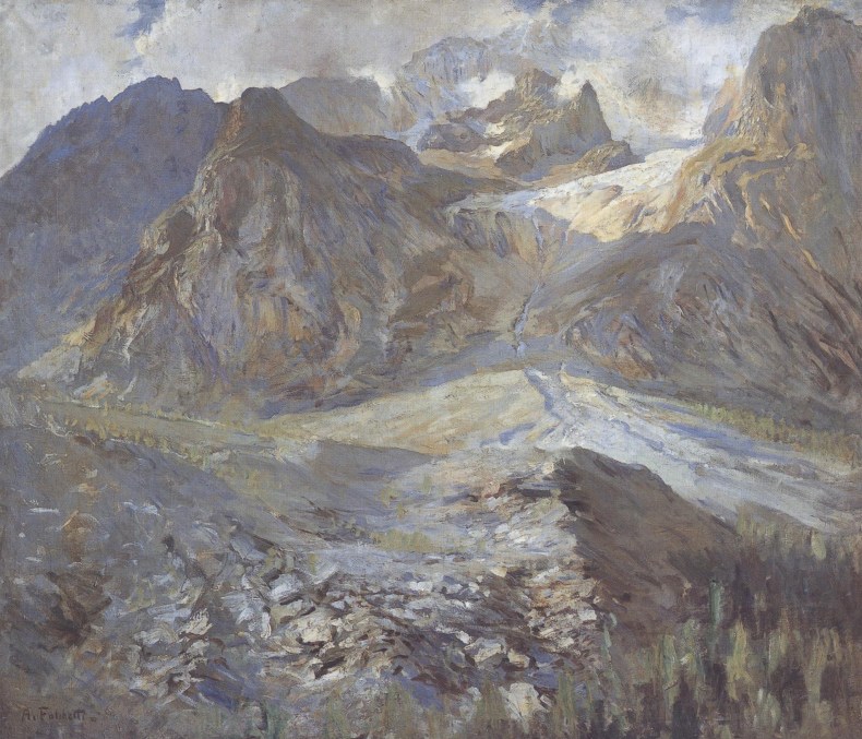 View of Mont Blanc from the Val Veny, (c. 1907), Alberto Falchetti, Museo Nazionale della Montagna ‘Duca degli Abruzzi’, Turin