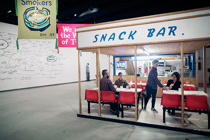 Valerie’s Snack Bar (2009), Jeremy Deller. Installation view at the Hayward Gallery, London, 2012.