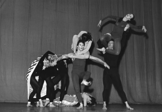 Paul Taylor's dance company rehearsing at the Shaftesbury Theatre in London, November 1964.