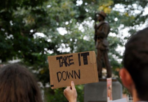 Protests against the statue of ‘Silent Sam’ on the campus of the University of North Carolina at Chapel Hill, August 2017.