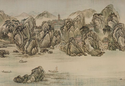 10,000 Miles Along the Yangzi River (detail; 1699), Wang Hui