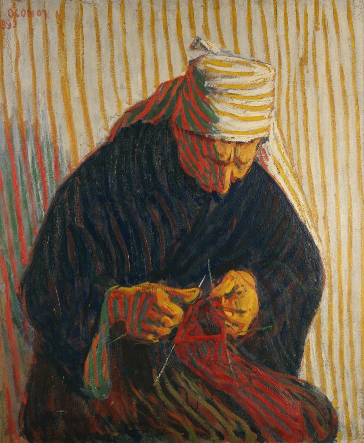 Breton Peasant Woman Knitting, Roderic O'Conor