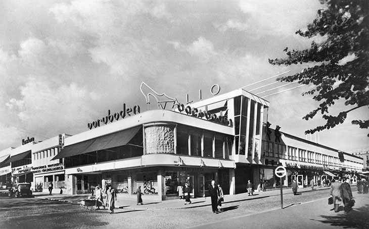 The Lasipalatsi (Glass Palace) in Helsinki in 1937.