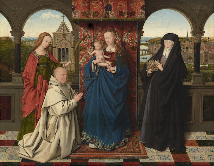 The Virgin and Child with St. Barbara, St. Elizabeth, and Jan Vos (ca. 1441–43), Jan van Eyck. The Frick Collection, New York, Photo: Michael Bodycomb