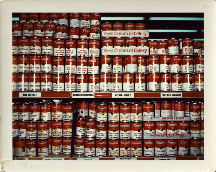 Campbell Soups, New York, 1975, Wim Wenders, courtesy the artist and Blaim|Southern; © Wim Wenders
