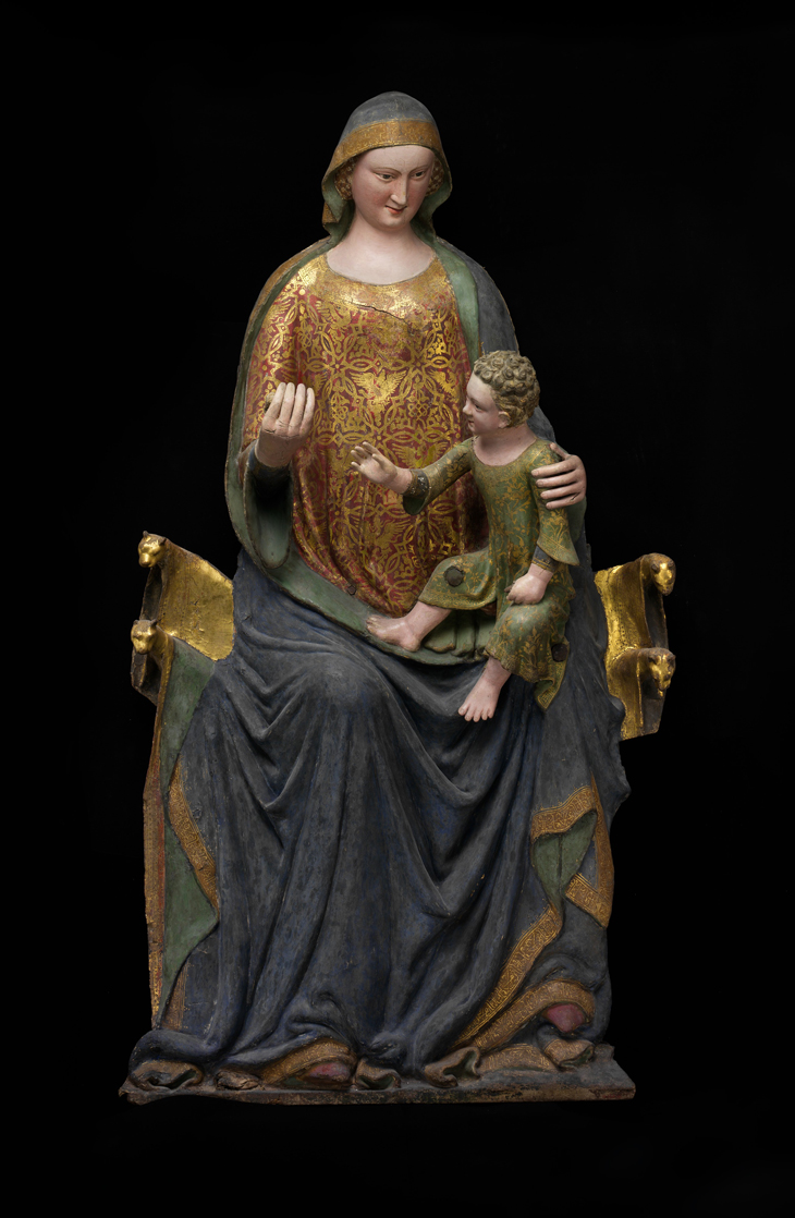 Enthroned Virgin and Child (mid 14th century), Italy.