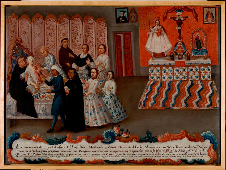 Ex-voto of Josefa Peres Maldonado (1777), probably Aguascalientes, Mexico. 