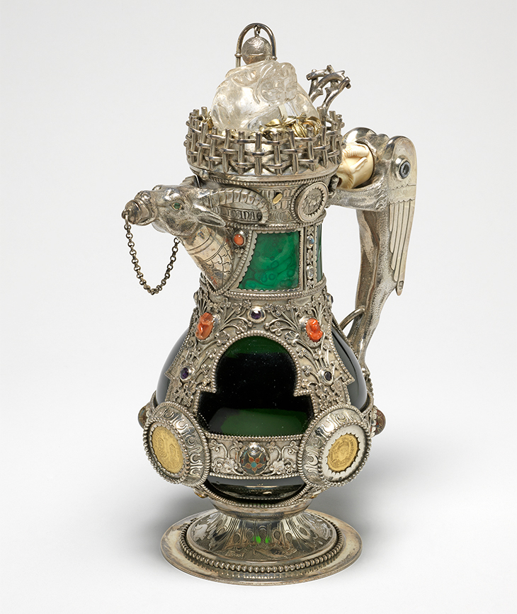 Decanter (1865–66), designed by William Burges with mounts made by George Angell and Josiah Mendelson.