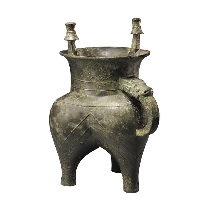 Ritual tripod wine vessel (Jia), early Western Zhou dynasty (c. 1046–771), China.