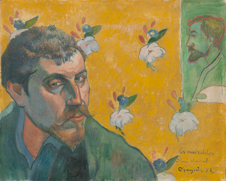 Self-Portrait with Portrait of Émile Bernard (Les misérables) (1888), Paul Gauguin.