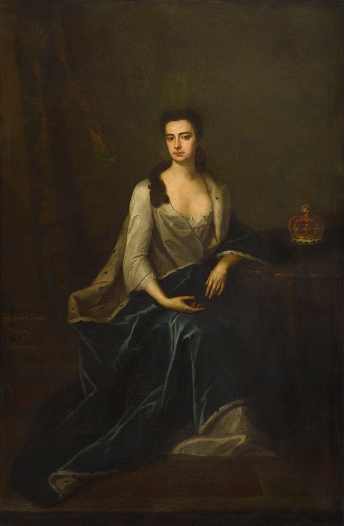 Charlotte Duchess of Somerset, (1720–40), attributed to Charles D’Agar, courtesy Lord Egremont.