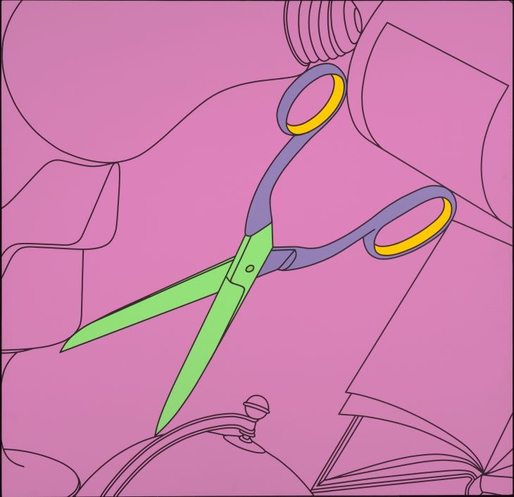 Scissors (wallpaper pink), Michael Craig-Martin