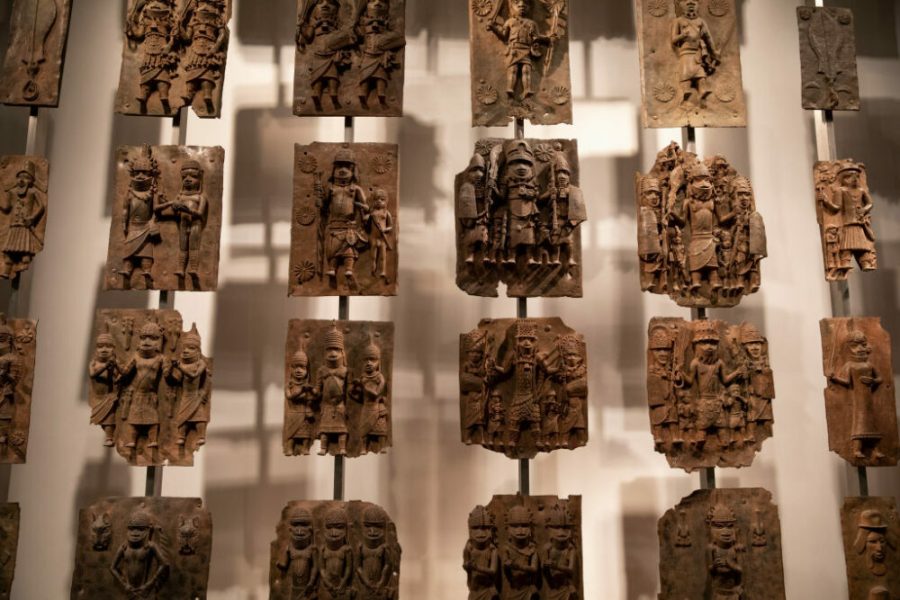 The Benin Bronzes, installed in the British Museum, London.