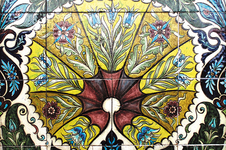 Fan tile panel (detail; 1872–1904), William De Morgan.
