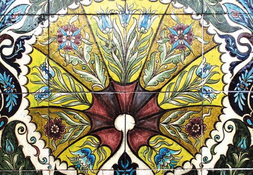 Fan tile panel (detail; 1872–1904), William De Morgan.