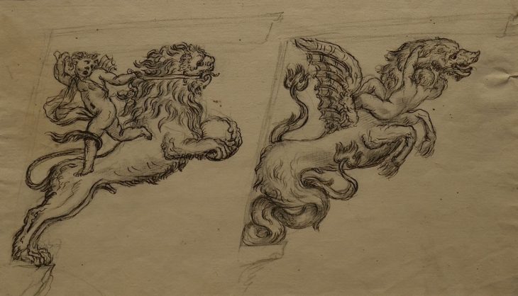 Two designs for brackets (18th century), Massimiliano Soldani Benzi